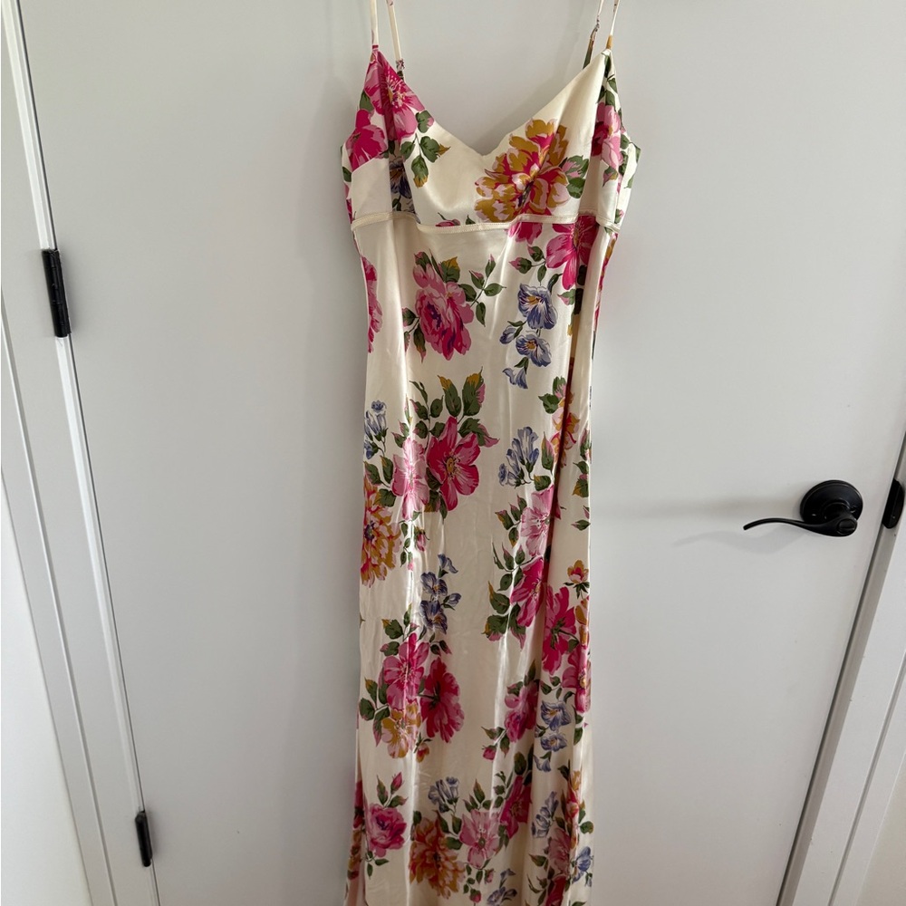 Reformation Cream Maxi Dress Sleeveless Spaghetti Strap